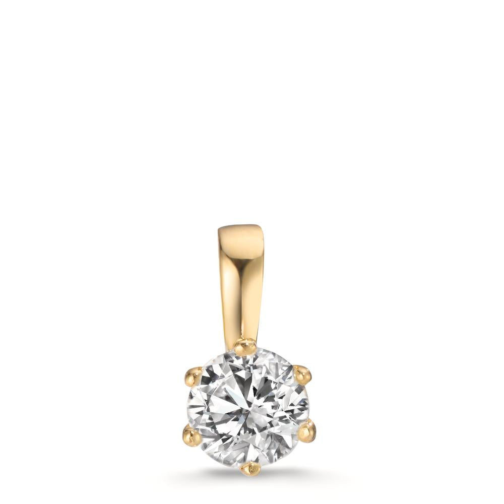 Hanger 750/18K geel goud Diamant laboratorium gegroeid 1 ct, w-si Ø6.5 mm