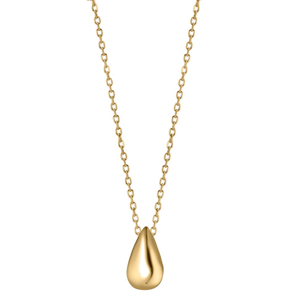 Collier Silber gelb vergoldet Tropfen 42-45 cm verstellbar