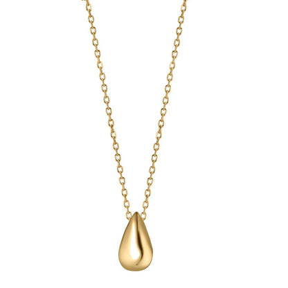 Collier Silber gelb vergoldet Tropfen 42-45 cm verstellbar