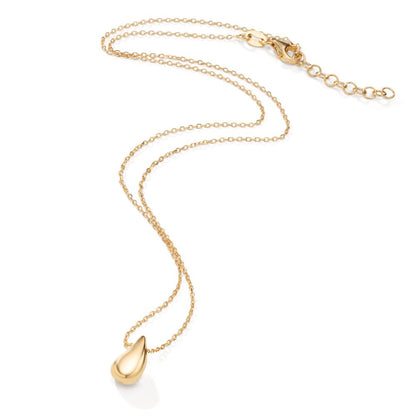 Collier Silber gelb vergoldet Tropfen 42-45 cm verstellbar