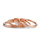 Ringset 4-teilig mit Diamant