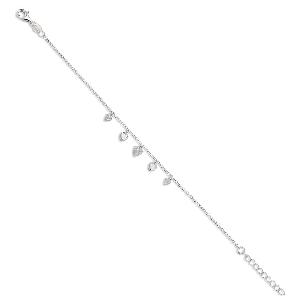 Armband Silber Zirkonia rhodiniert Perlmutt 16-19 cm verstellbar