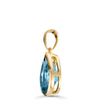 Anhänger 750/18 K Gelbgold London Blue Topas