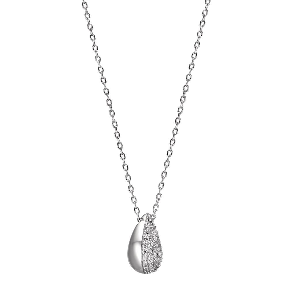 Collier Argent Zircone Rhodié 40-45 cm