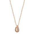 Collier Silber Zirkonia rosé vergoldet Tropfen 40-45 cm verstellbar