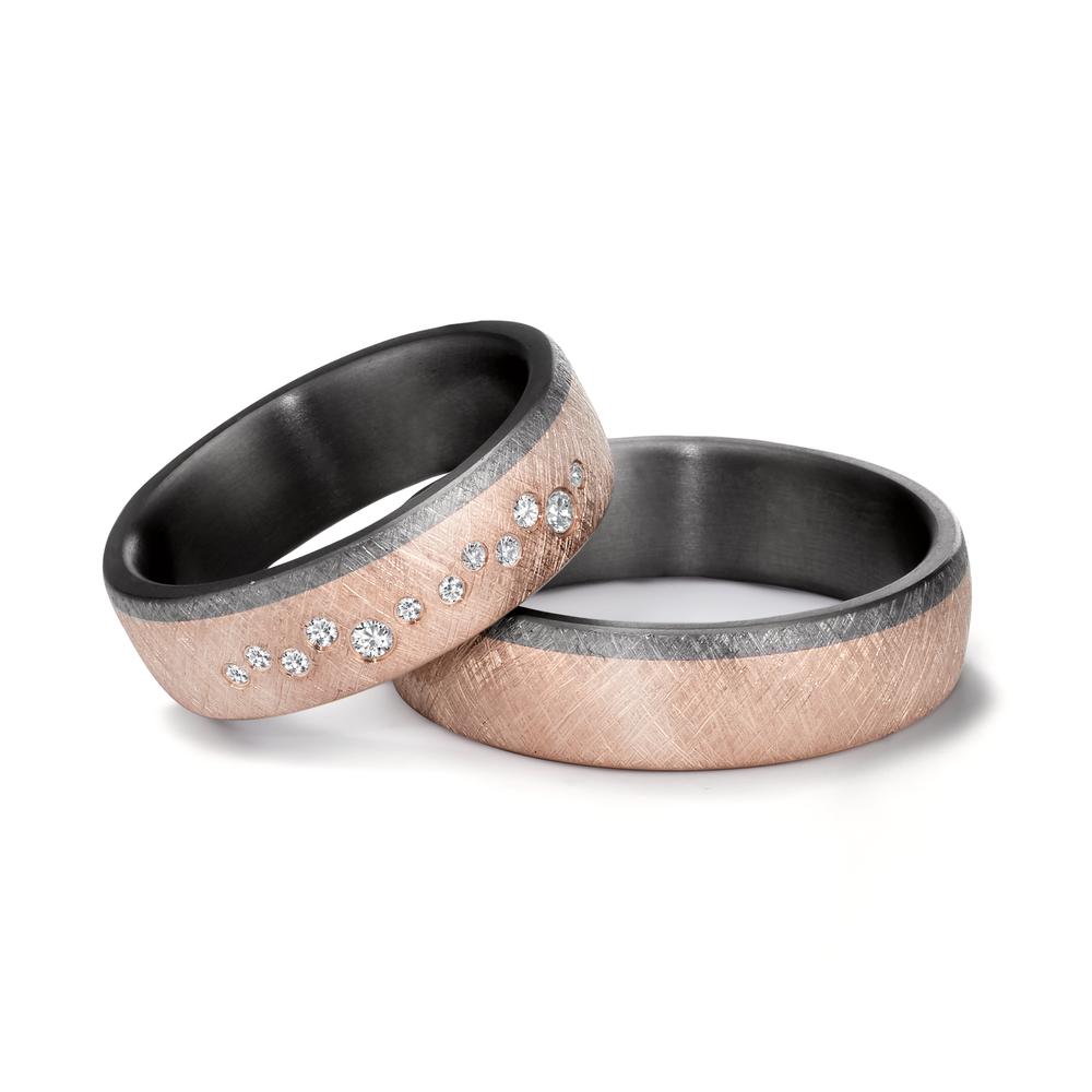 Partnerring 999 Tantaal, 585/14K roségoud
