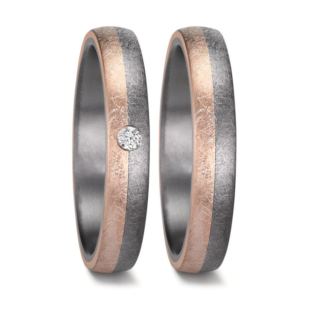 Partnerring 999 Tantal, 585/14 K Rosegold