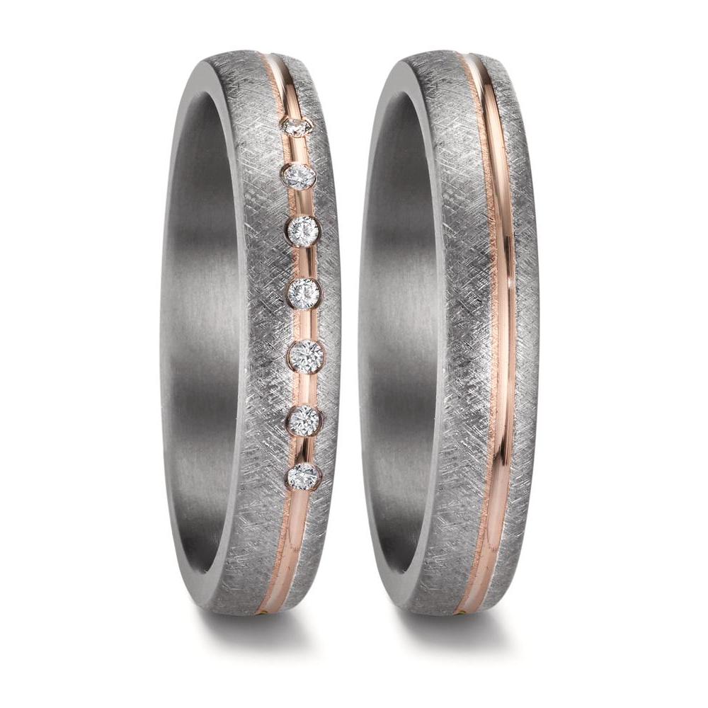 Partnerring 999 Tantaal, 585/14K roségoud