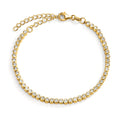 Bracelet Argent Zircone Plaqué or