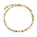 Bracelet Argent Zircone Plaqué or
