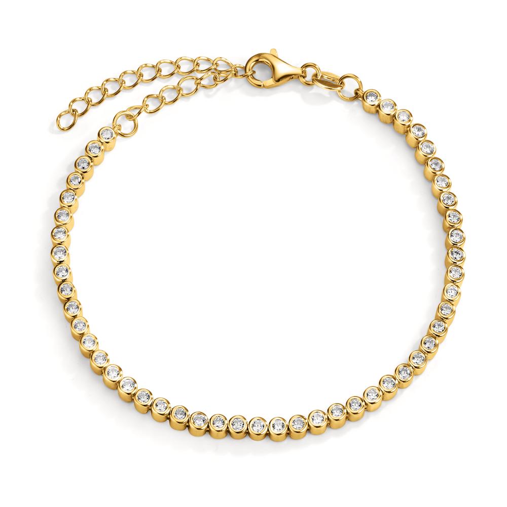 Armband Silber Zirkonia vergoldet verstellbar