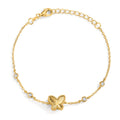 Bracelet Argent Zircone Plaqué or Papillon