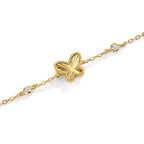 Bracelet Argent Zircone Plaqué or Papillon