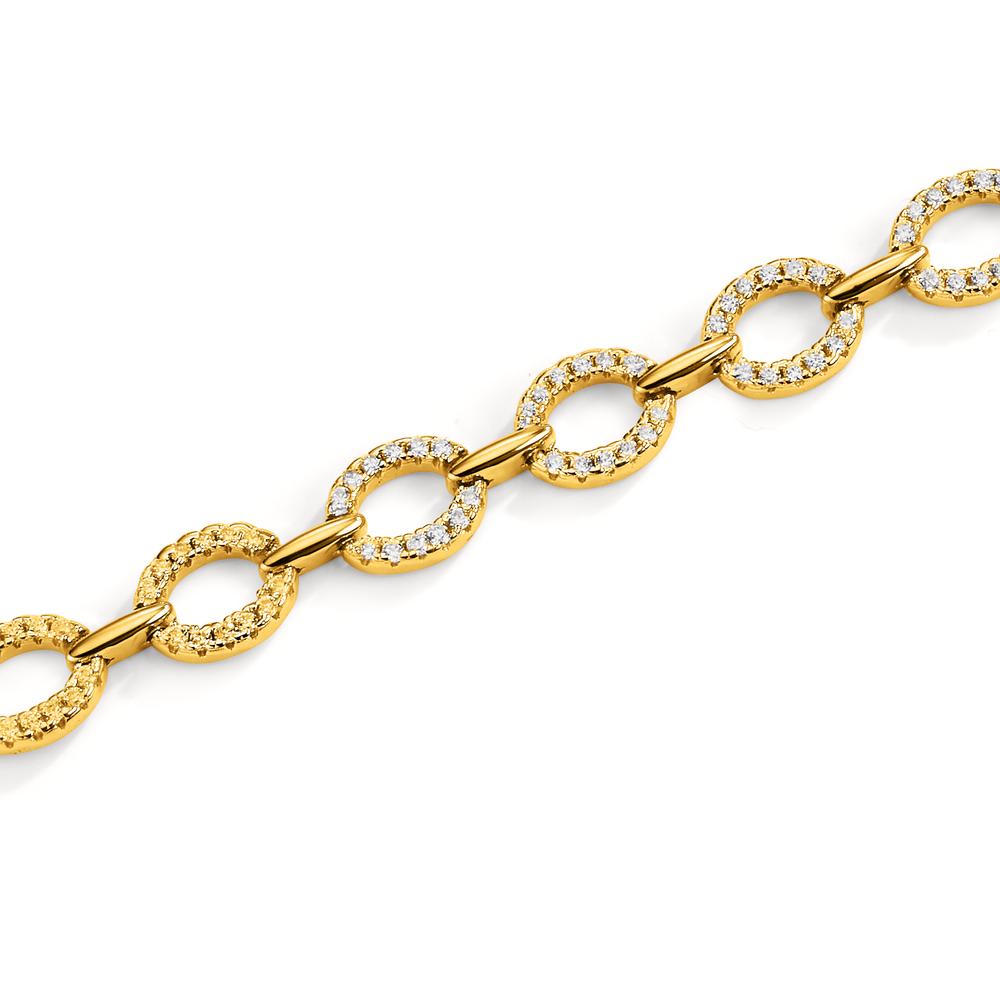 Armband Zilver Zirkonia Geel Verguld