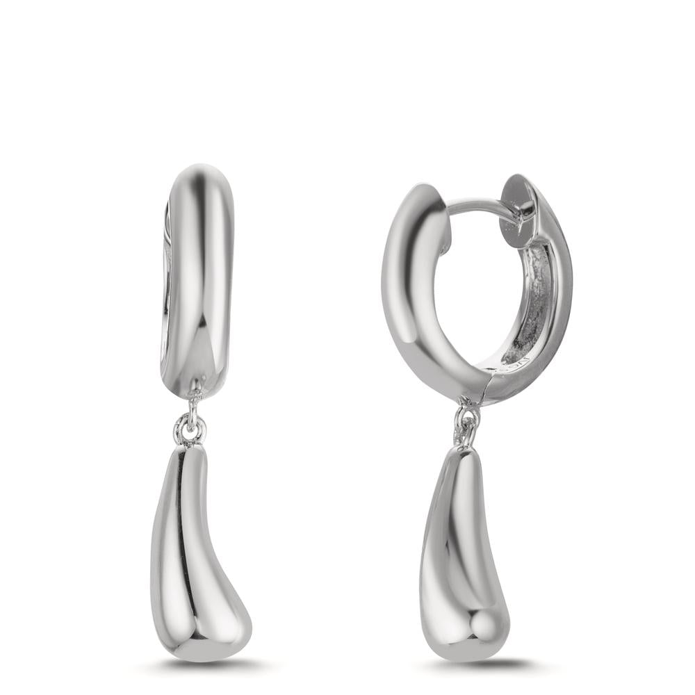 Créoles à charnières Argent Rhodié