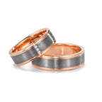 Partnerring 585/14K rood goud, 999 Tantaal