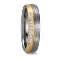 Alliance Tantale 999, Or jaune 14K Diamant 0.11 ct, 11 Pierres, w-si