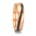 Partnerring 585/14K roségoud, Carbon