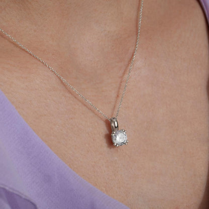 Chaînette avec pendentif Or blanc 9K 40-42 cm