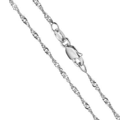Collier Silber rhodiniert 45 cm