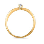 Bague solitaire Or jaune 18K Diamant 0.03 ct, w-si