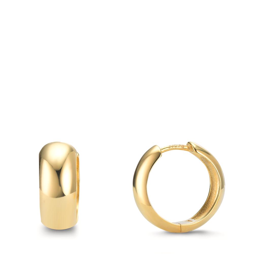 Scharnier oorringen creolen Zilver Geel Verguld