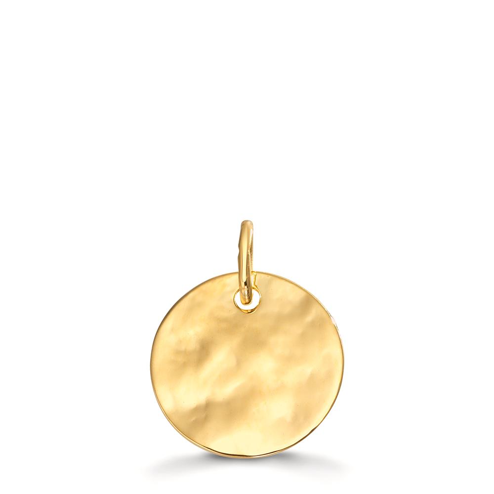 Pendentif avec gravure Or jaune 9K Ø12 mm