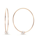 Creolen 750/18 K Rotgold Akoya Perlen, 6 mm