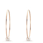 Creolen 750/18 K Rotgold Akoya Perlen, 6 mm