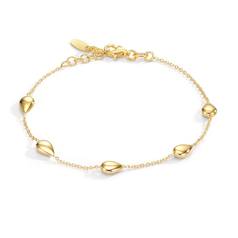 Armband Silber gelb vergoldet Tropfen verstellbar