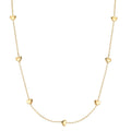 Collier Argent jaune Plaqué or Coeur 40-44 cm
