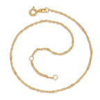 Enkelbanden 375/9K geel goud 23-25 cm