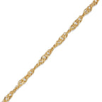 Enkelbanden 375/9K geel goud 23-25 cm