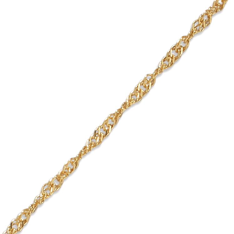 Enkelbanden 375/9K geel goud 23-25 cm