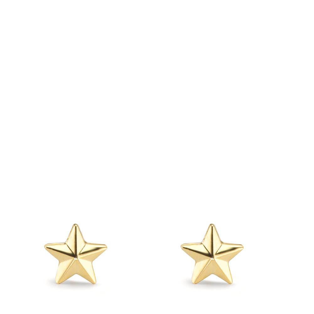 Oorknoppen 375/9K geel goud Ster Ø4.5 mm