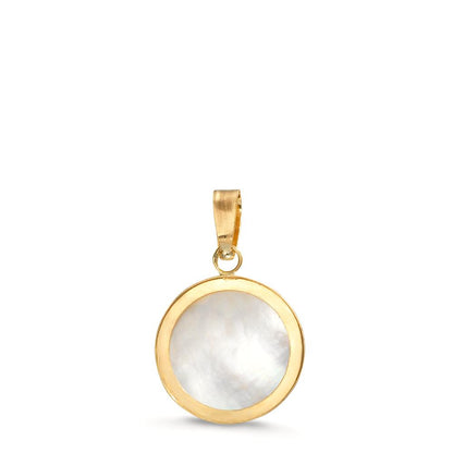 Pendentif Or jaune 18K nacre Fleur de vie Ø10 mm