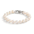 Armband Roestvrijstaal zoetwater Parel 8.5-9 mm 19.5 cm