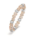 Fingerring Edelstahl Kristall champagner, 3 mm
