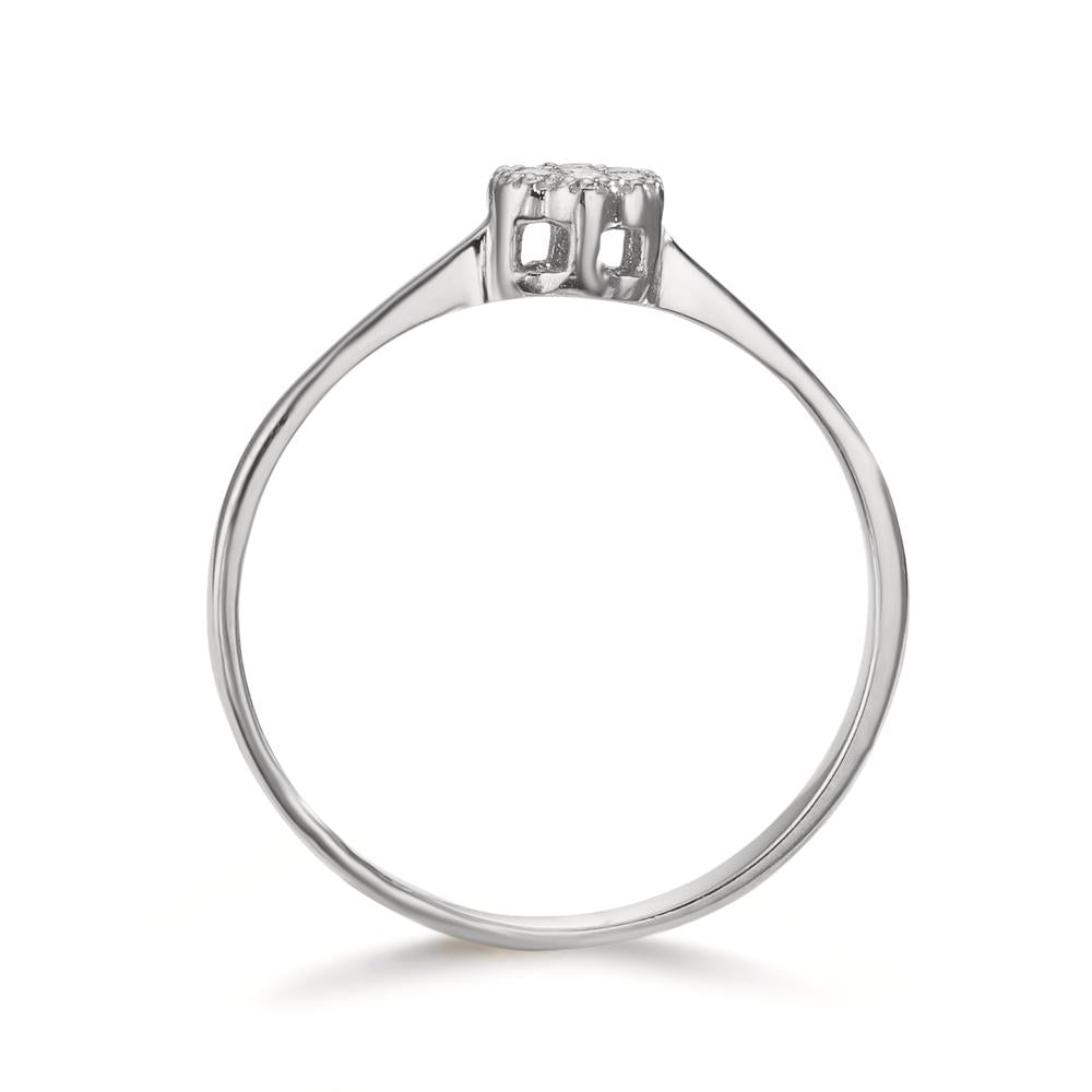 Bague Or blanc 18K Diamant 0.06 ct, 7 Pierres, w-si