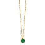 Collier 750/18 K Gelbgold Smaragd 0.22 ct 42 cm