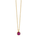 Collier 750/18 K Gelbgold Rubin 0.26 ct 42 cm