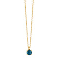 Collier 750/18K geel goud Saffier 0.28 ct 42 cm
