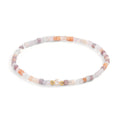 Bracelet Acier inoxydable Cristal rose jaune PVD perle d'eau douce 4-4.5 mm