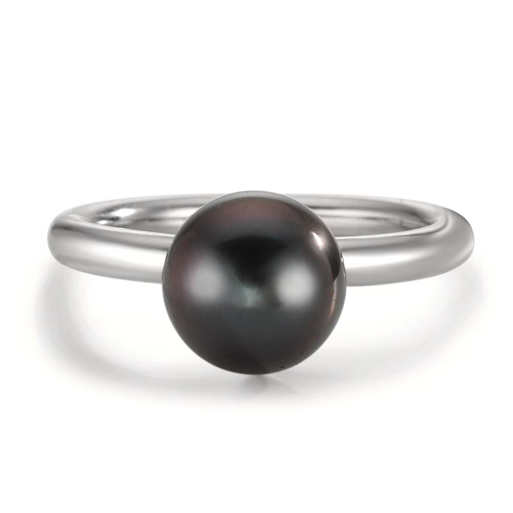 Fingerring Silber rhodiniert Tahitiperlen 8-9 mm