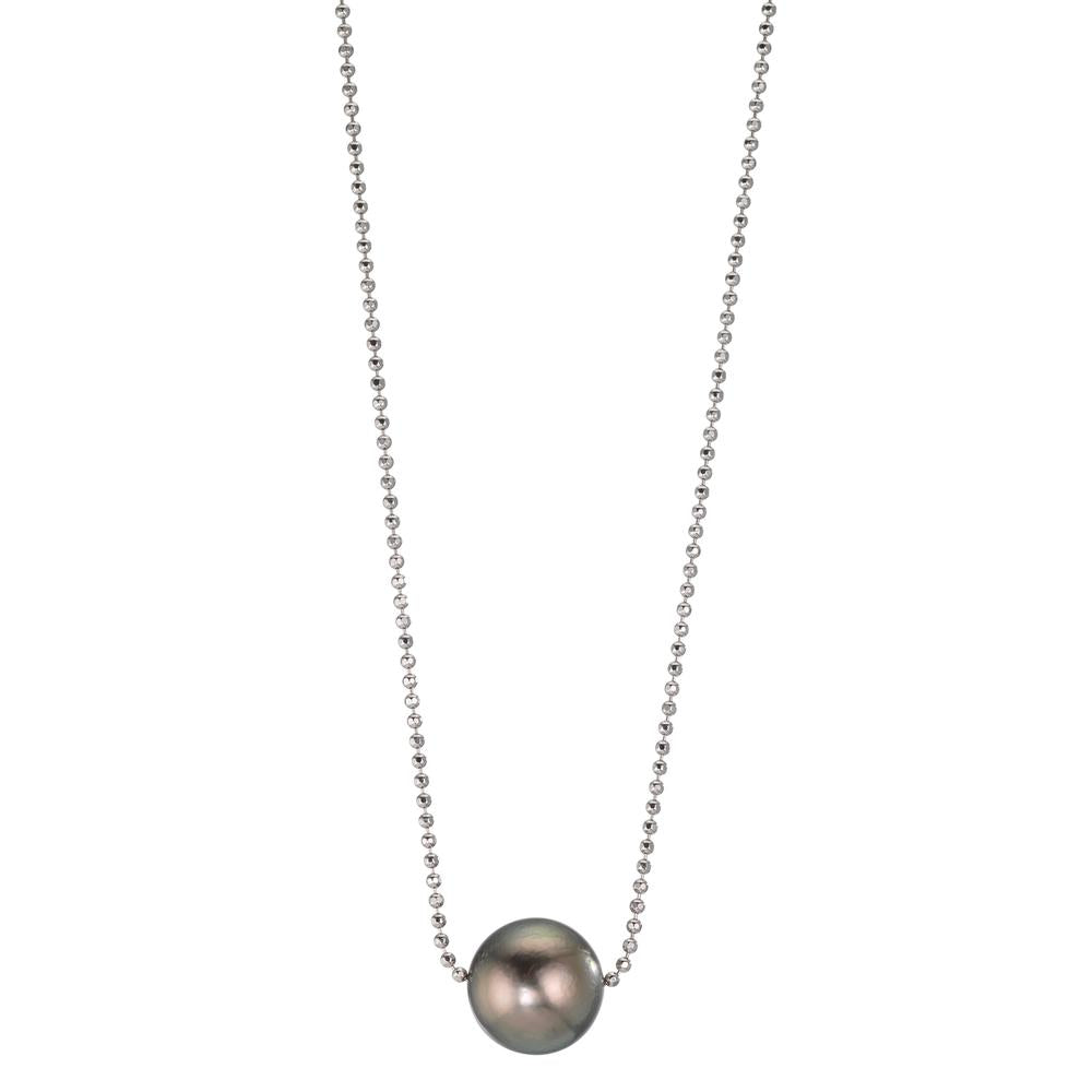 Collier Zilver Gerhodineerd Tahiti Parel, 10 mm 38-50 cm