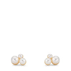 Clous d'oreilles Or jaune 9K perle d'eau douce, 6 Perles 2-4 mm