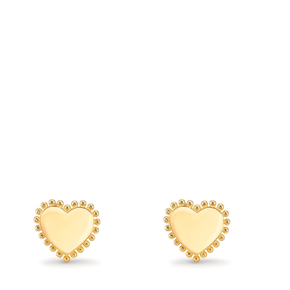 Clous d'oreilles Or jaune 9K Coeur Ø6.5 mm
