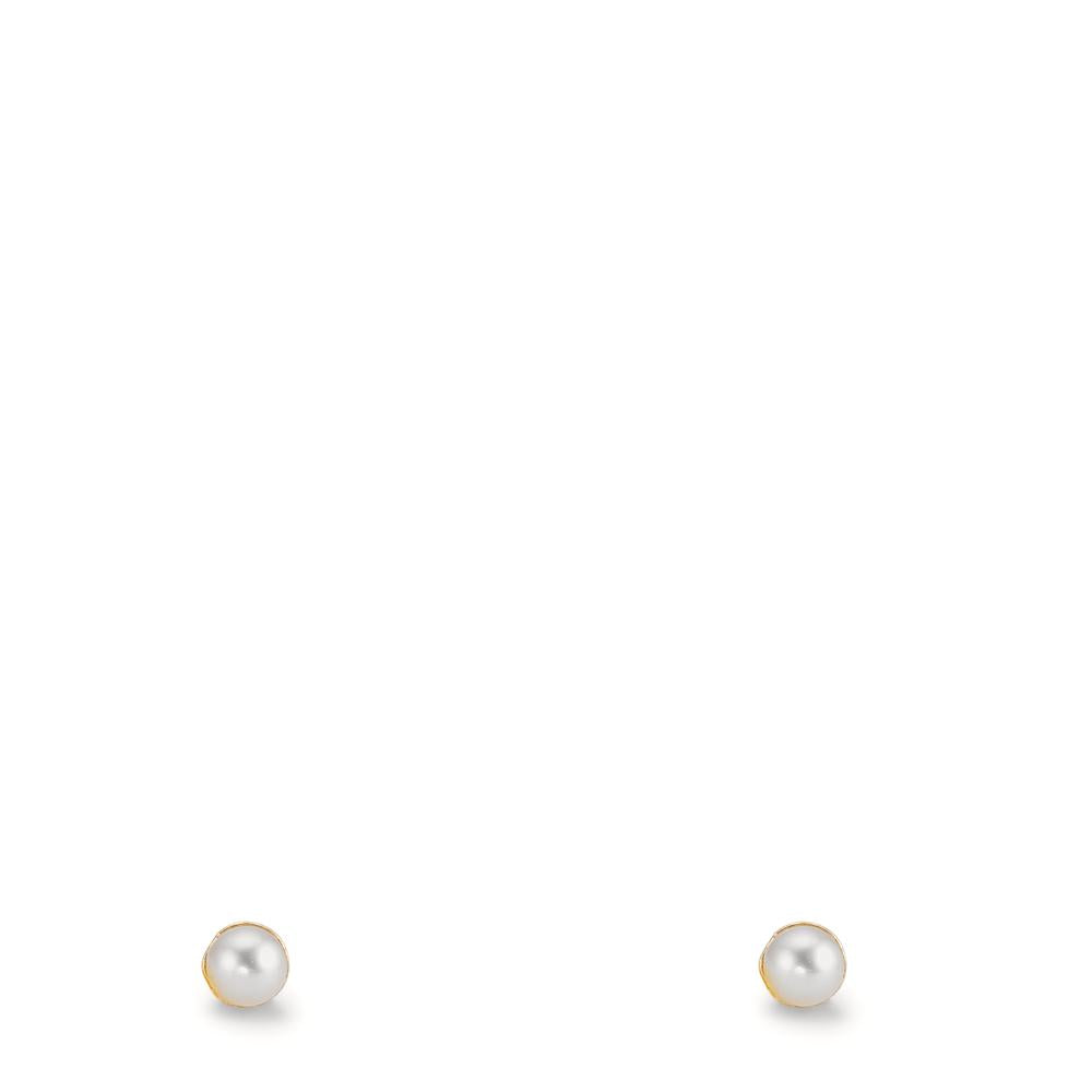 Oorknoppen 375/9K geel goud [shining Pearls], 2 Parels 2-2.5 mm