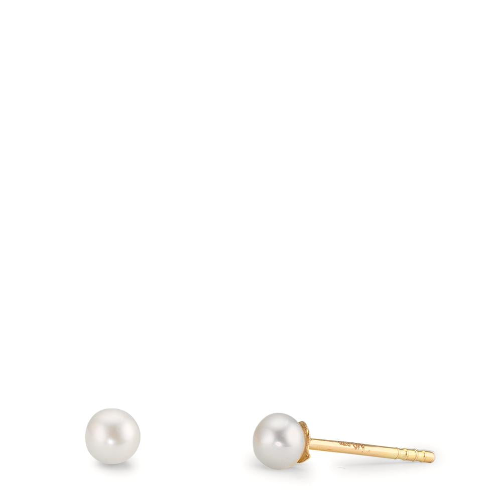 Ohrstecker 375/9 K Gelbgold shining Pearls, 2 Perlen 3-3.5 mm