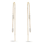Durchziehohrhänger 375/9 K Gelbgold Süsswasserzuchtperle, 12 Perlen, 2.5 mm